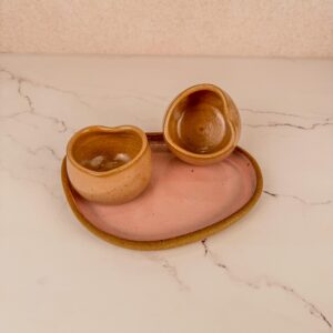 Conjunto Copo Coração - 200ml + Pires
