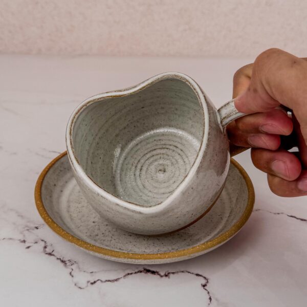 Conjunto xícara coração 300ml + Pires - Imagem 2